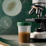 Clinical laboratory testing for intestinal parasites using microscopy and a sealed specimen container